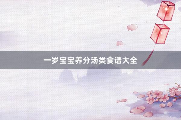 一岁宝宝养分汤类食谱大全